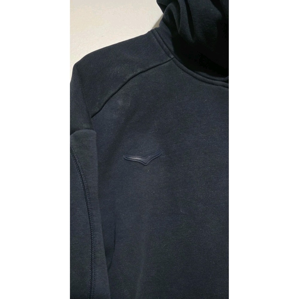Hoka One Essential Hoodie Sweatshirt Woman Xs Navy Cinch Waist Pullover Run Euc View 4